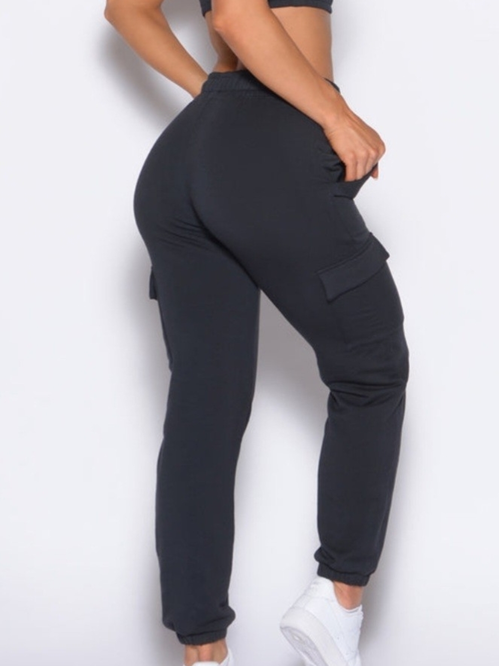 Bombshell Sportswear Black Sweat Cargo Joggers